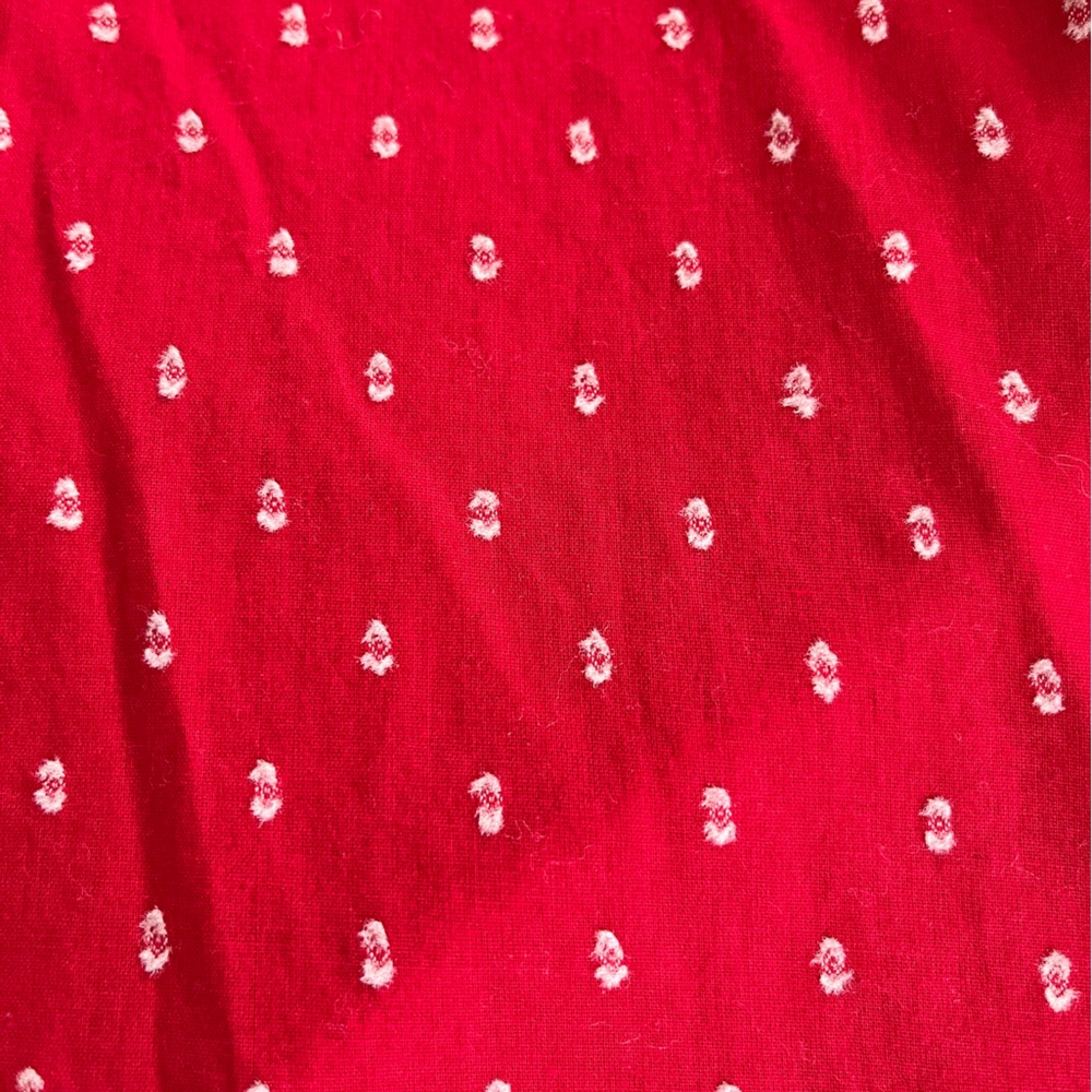 Loft Outlet Women's Red Puff Sleeve Top Cotton Blend Size Small - Picture 12 of 16